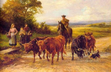  Heywood Lienzo - el apuesto boyero Heywood Hardy montando a caballo